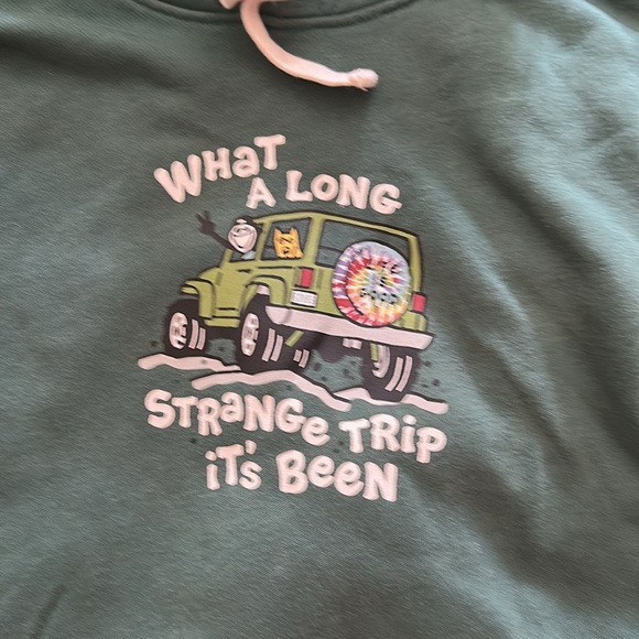 Life Is Good Green Sweatshirt Hoodie - Picture 2 of 4